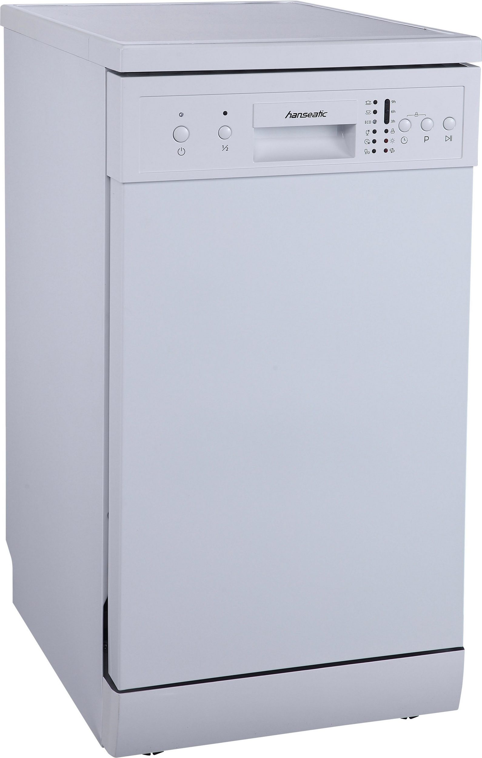 Hanseatic Standgeschirrspüler HG4585E97636W, 9 Maßgedecke, Weiß